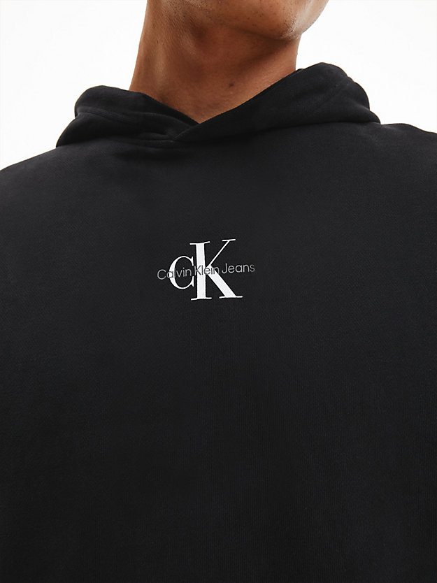 CK BLACK Sudadera con capucha y monograma de hombre CALVIN KLEIN JEANS