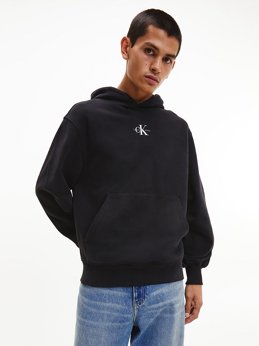CK BLACK Sweat-Shirt À Capuche Avec Monogramme undefined hommes Calvin Klein