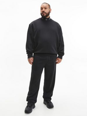 CK BLACK Relaxed Logo Collar Sweatshirt for men CALVIN KLEIN JEANS