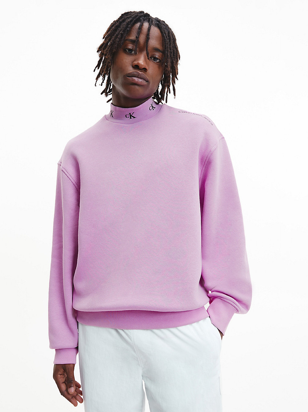 Sweat Relaxed Avec Logo Au Col > IRIS ORCHID > undefined hommes > Calvin Klein