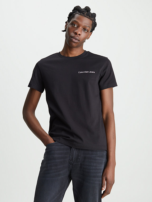 CK Black Slim Organic Cotton Logo T-Shirt undefined men Calvin Klein