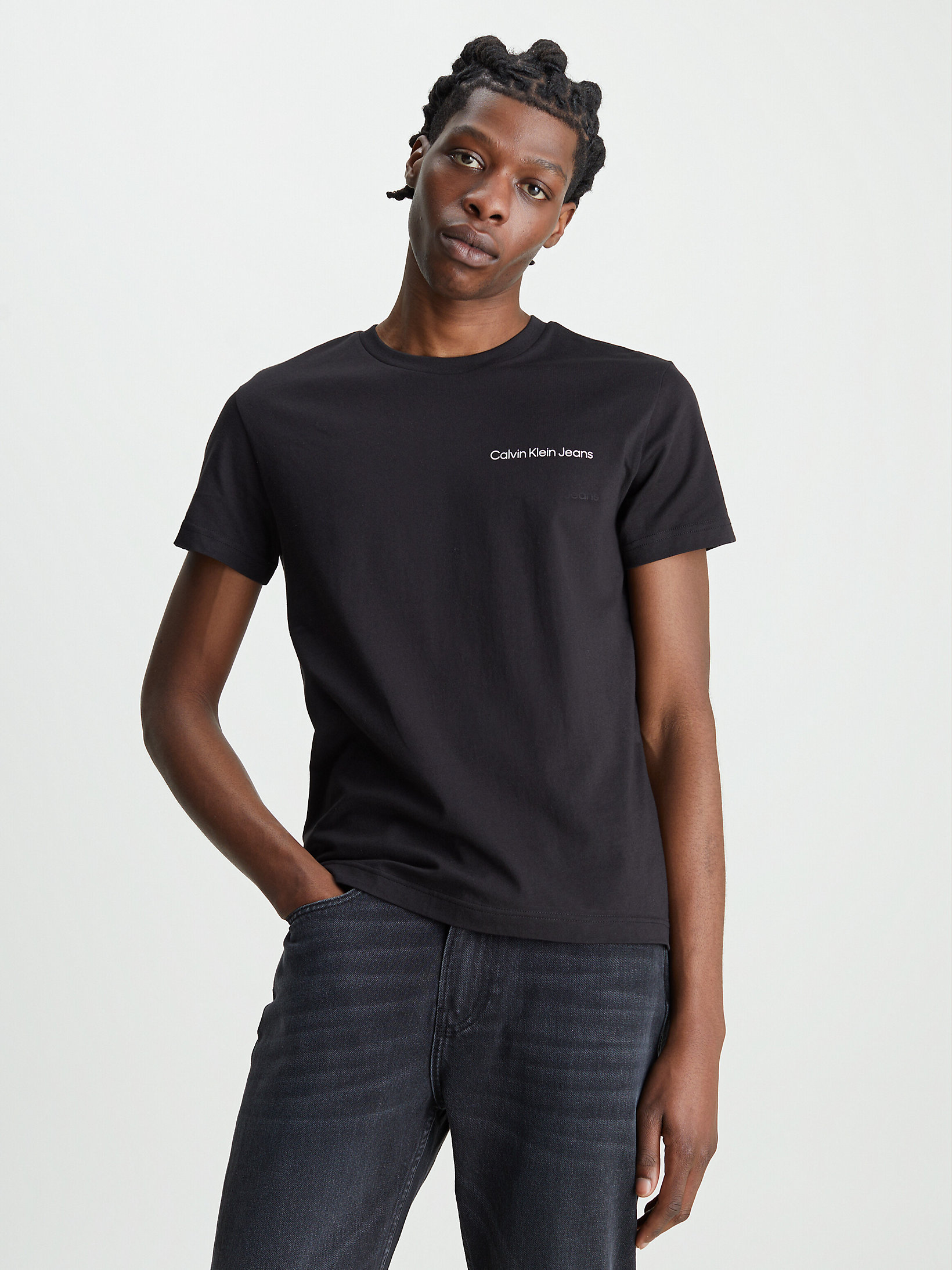 CK Black > Schmales Logo-T-Shirt Aus Bio-Baumwolle > undefined Herren - Calvin Klein