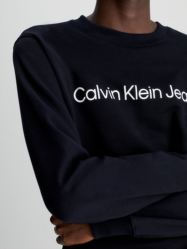 sudadera con logo black de hombre calvin klein jeans