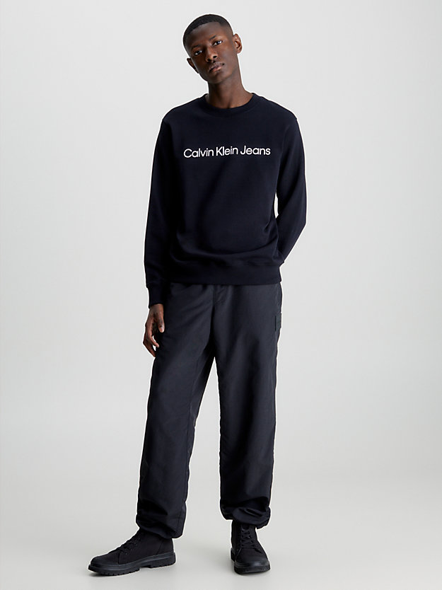ck black logo sweatshirt for men calvin klein jeans
