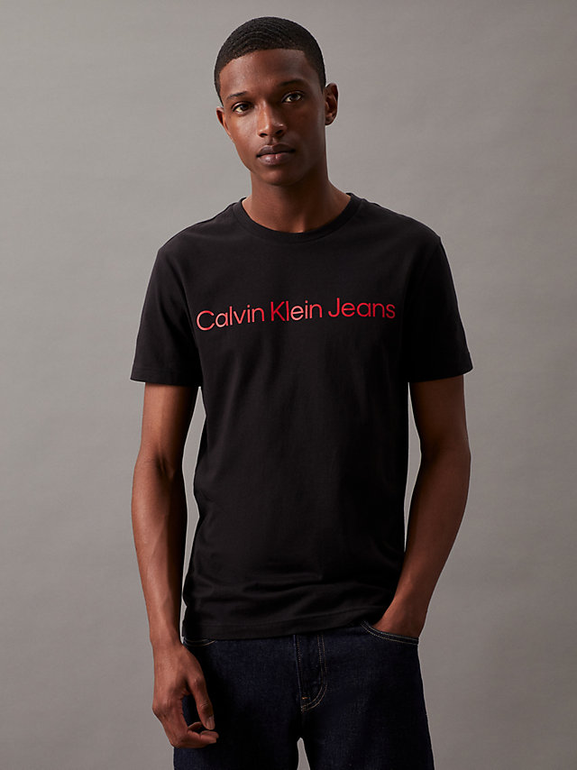 CK Black / Salsa Slim Organic Cotton Logo T-Shirt undefined men Calvin Klein