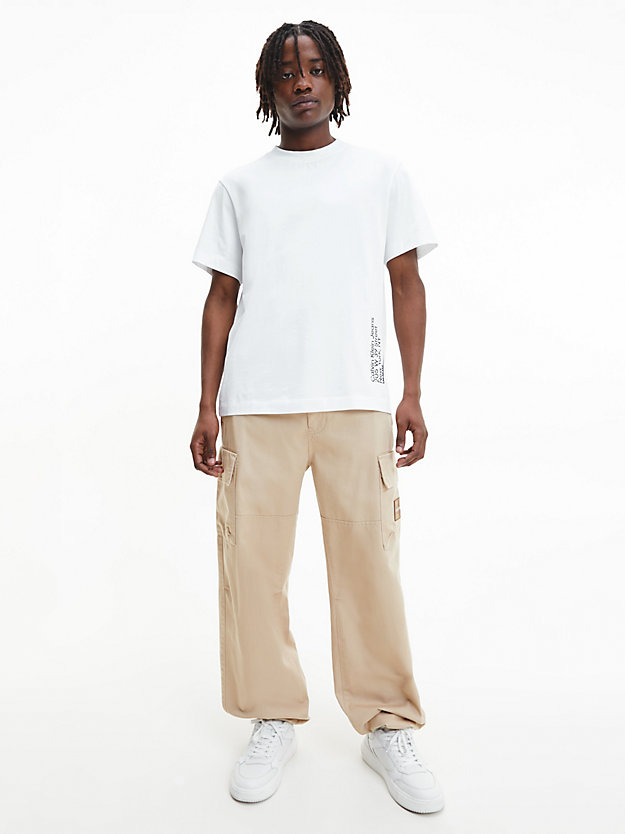 bright white relaxed photo print t-shirt for men calvin klein jeans