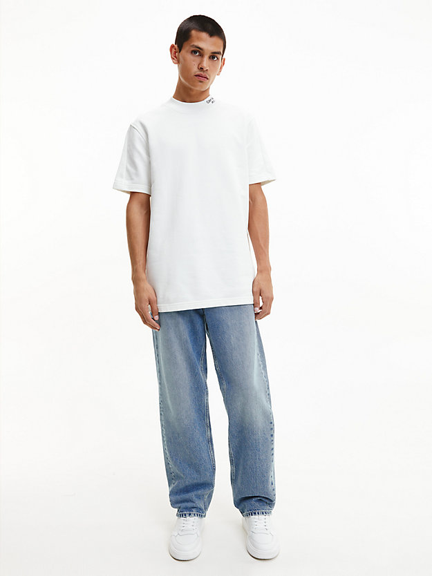 IVORY Relaxed Cotton Terry T-shirt for men CALVIN KLEIN JEANS