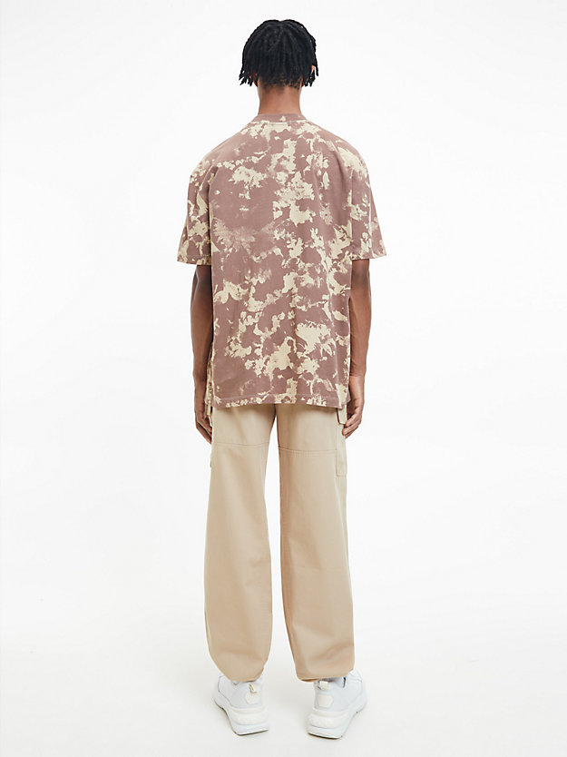 camiseta oversized de camuflaje aop travertine de hombre calvin klein jeans