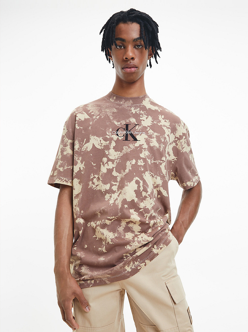 AOP TRAVERTINE Oversized Camo T-Shirt undefined men Calvin Klein