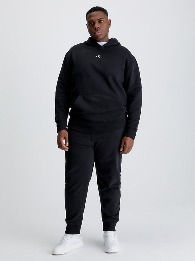 black plus size monogram hoodie for men calvin klein jeans