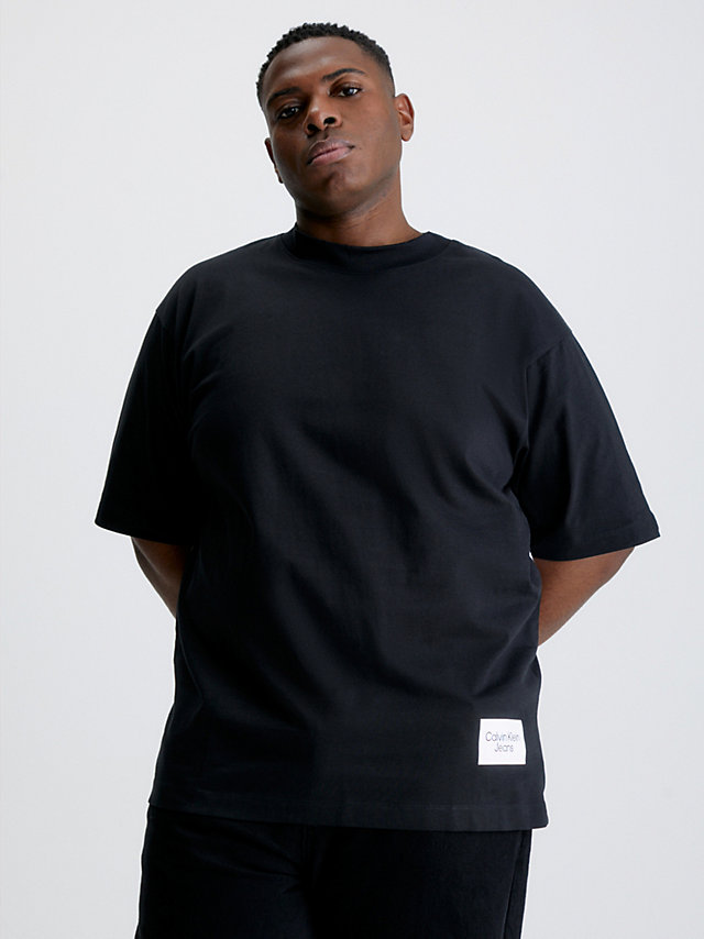 CK Black Plus Size Back Logo T-Shirt undefined men Calvin Klein