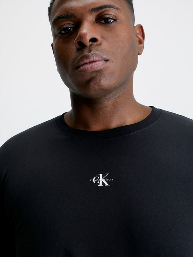 CK BLACK Camiseta de talla grande con monograma de hombre CALVIN KLEIN JEANS