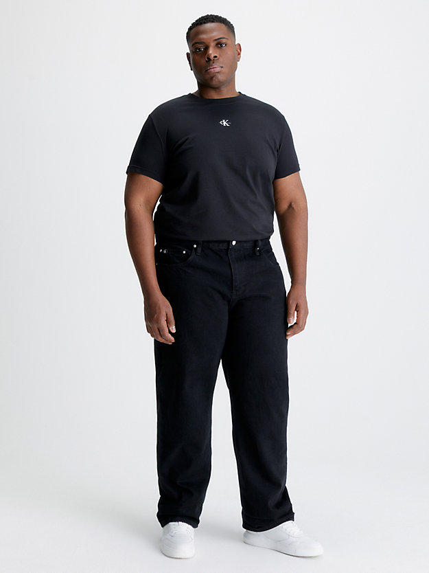 CK BLACK Monogramm-T-Shirt in großen Größen für Herren CALVIN KLEIN JEANS
