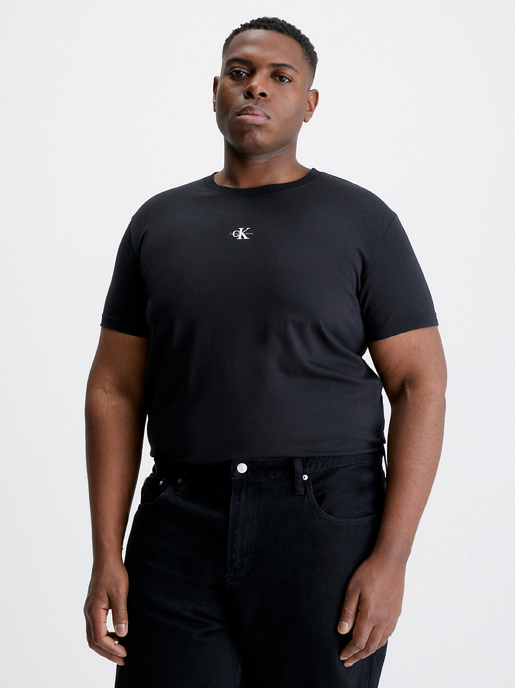 CK BLACK Monogramm-T-Shirt In Großen Größen undefined Herren Calvin Klein