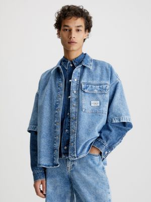 Calvin klein 2025 mens denim shirt