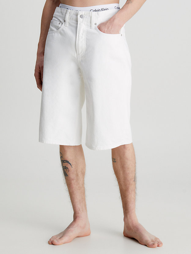 denim light relaxed denim carpenter shorts for men calvin klein jeans