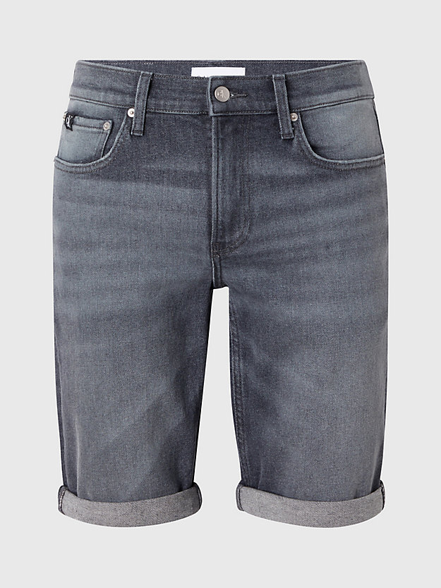 denim grey slim denim shorts for men calvin klein jeans