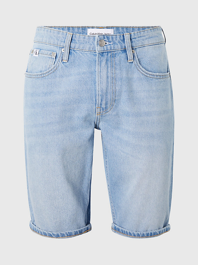 short en denim blue pour hommes calvin klein jeans