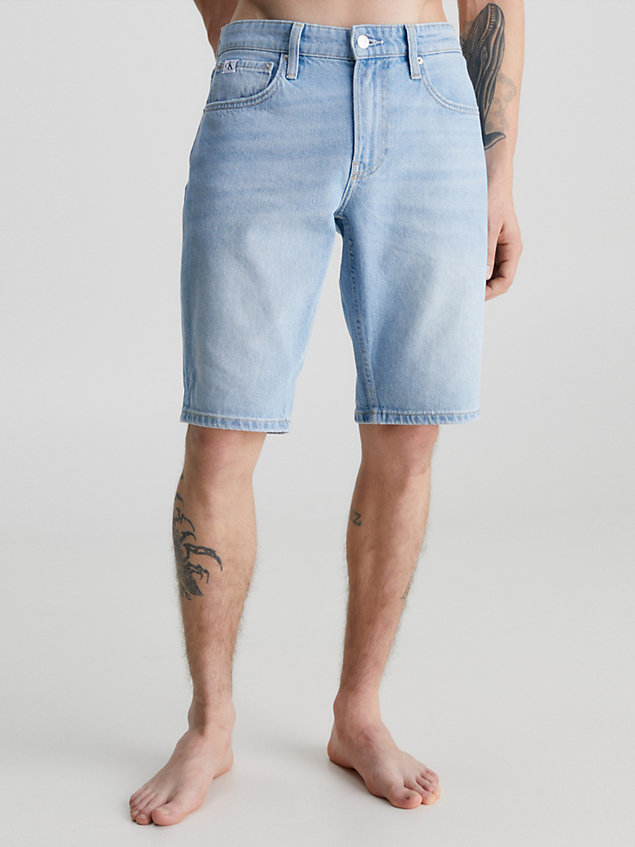 pantaloncini di jeans blue da uomo calvin klein jeans
