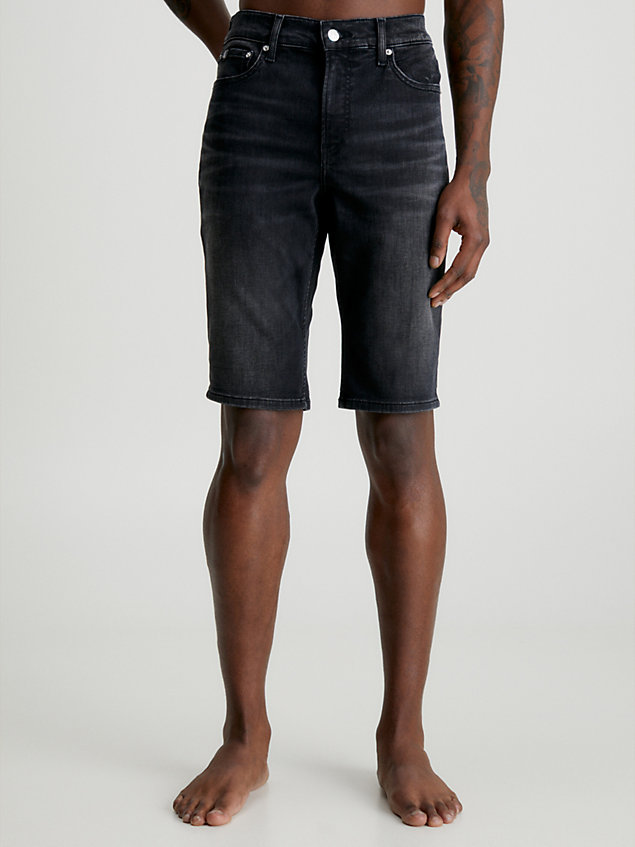black slim denim shorts for men calvin klein jeans