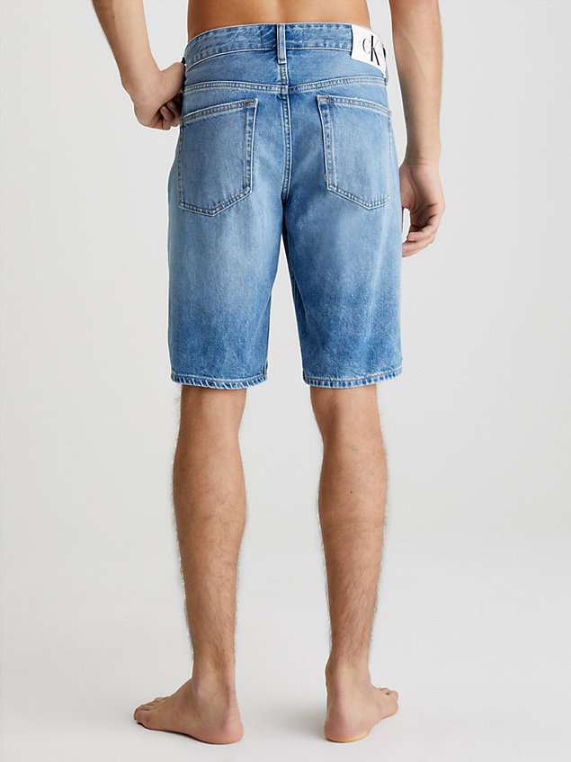 short en denim blue pour hommes calvin klein jeans