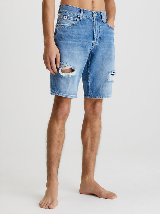 denim light denim shorts for men calvin klein jeans