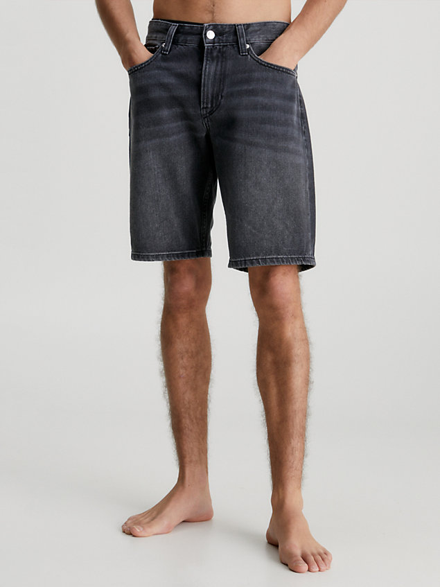 black denim shorts for men calvin klein jeans