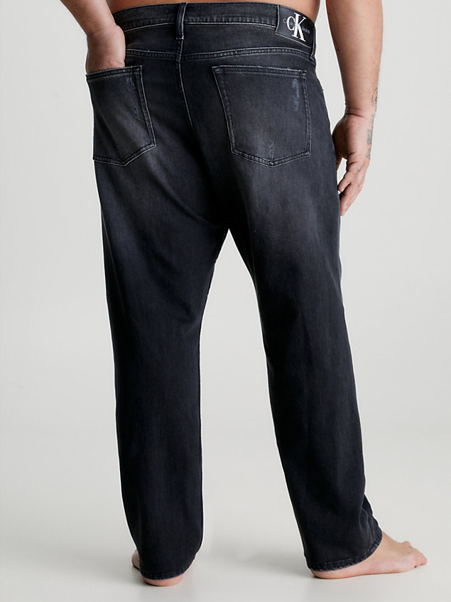 black grote maat tapered jeans voor heren - calvin klein jeans
