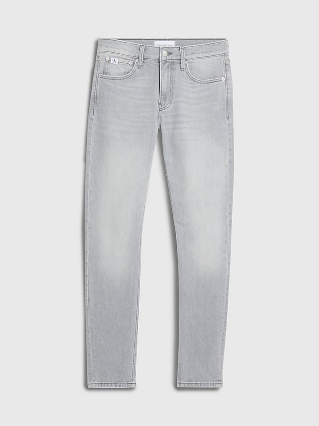 grey slim tapered jeans voor heren - calvin klein jeans
