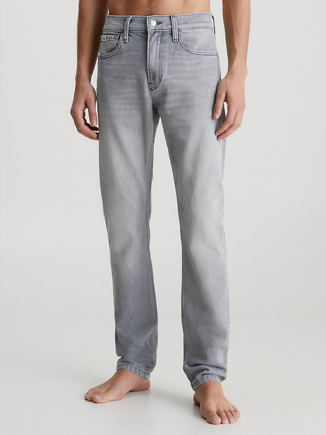 grey slim tapered jeans für herren - calvin klein jeans