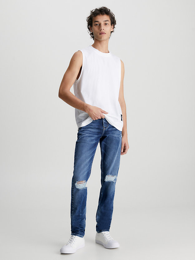 jean slim tapered denim dark pour hommes calvin klein jeans