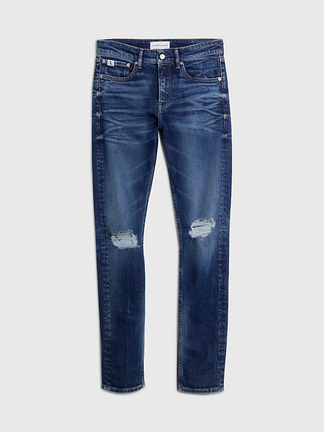 jean slim tapered blue pour hommes calvin klein jeans