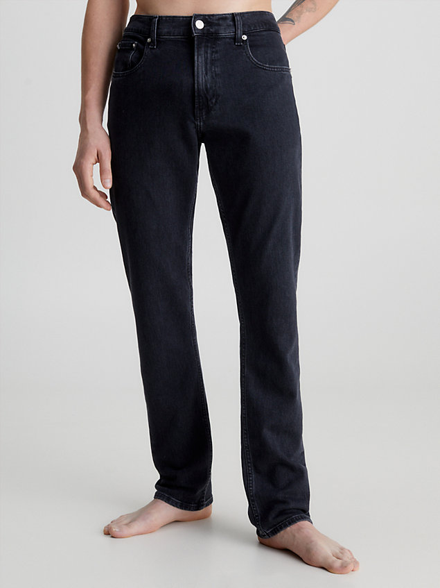 black authentieke straight jeans voor heren - calvin klein jeans