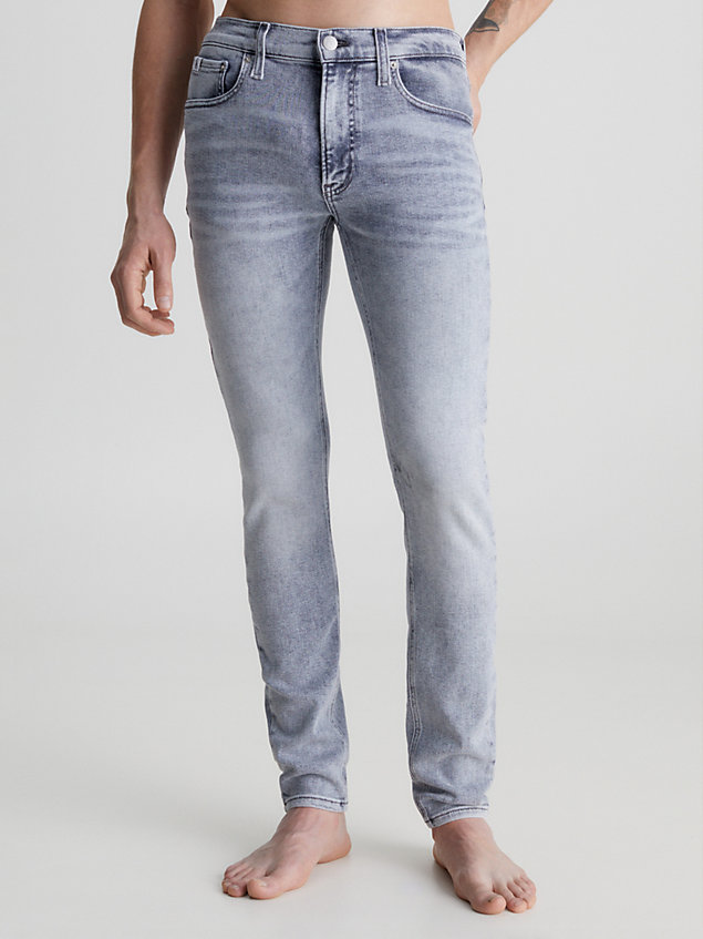 super skinny jeans grey da uomo calvin klein jeans