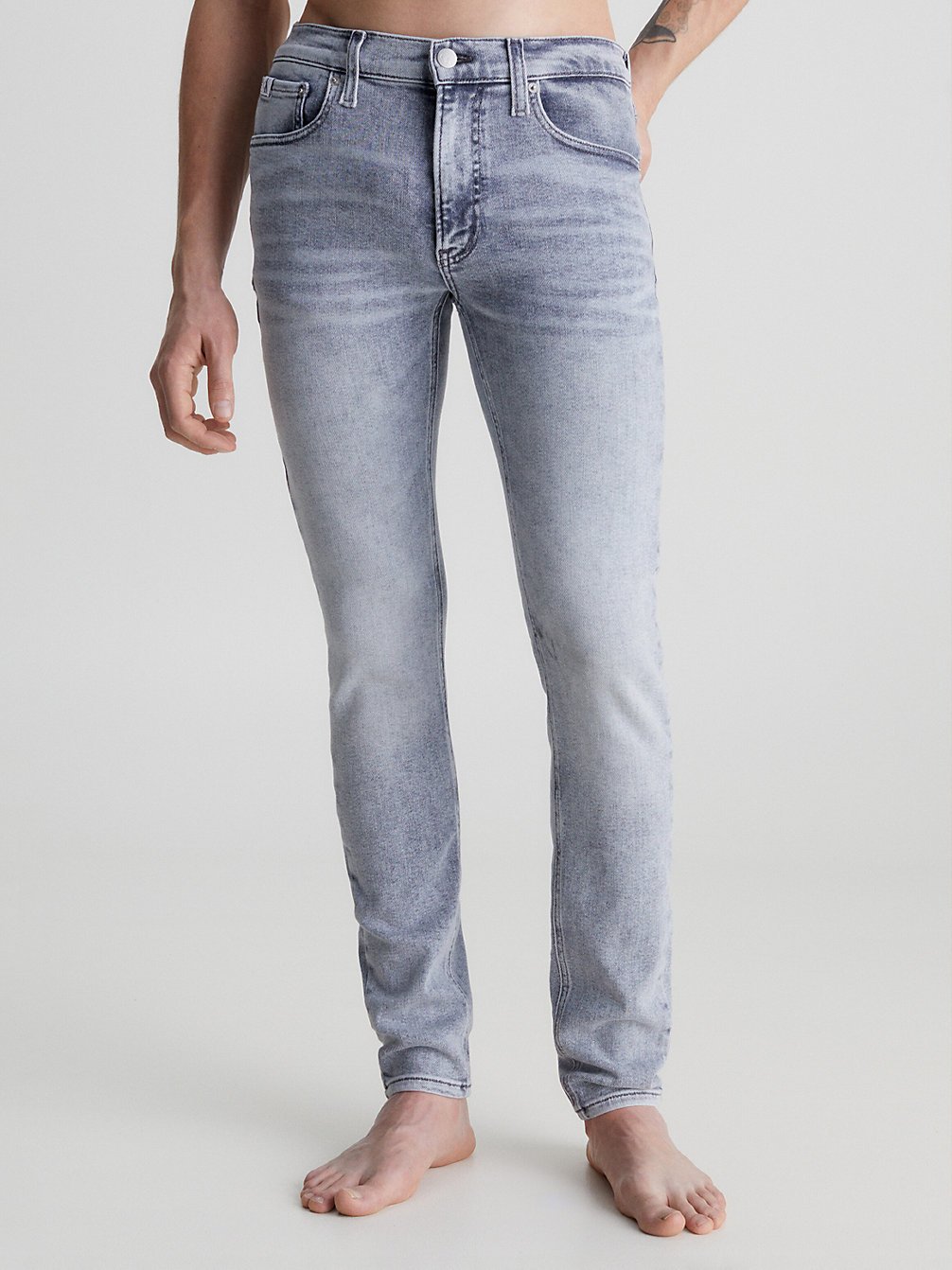 DENIM GREY Super Skinny Jeans undefined men Calvin Klein