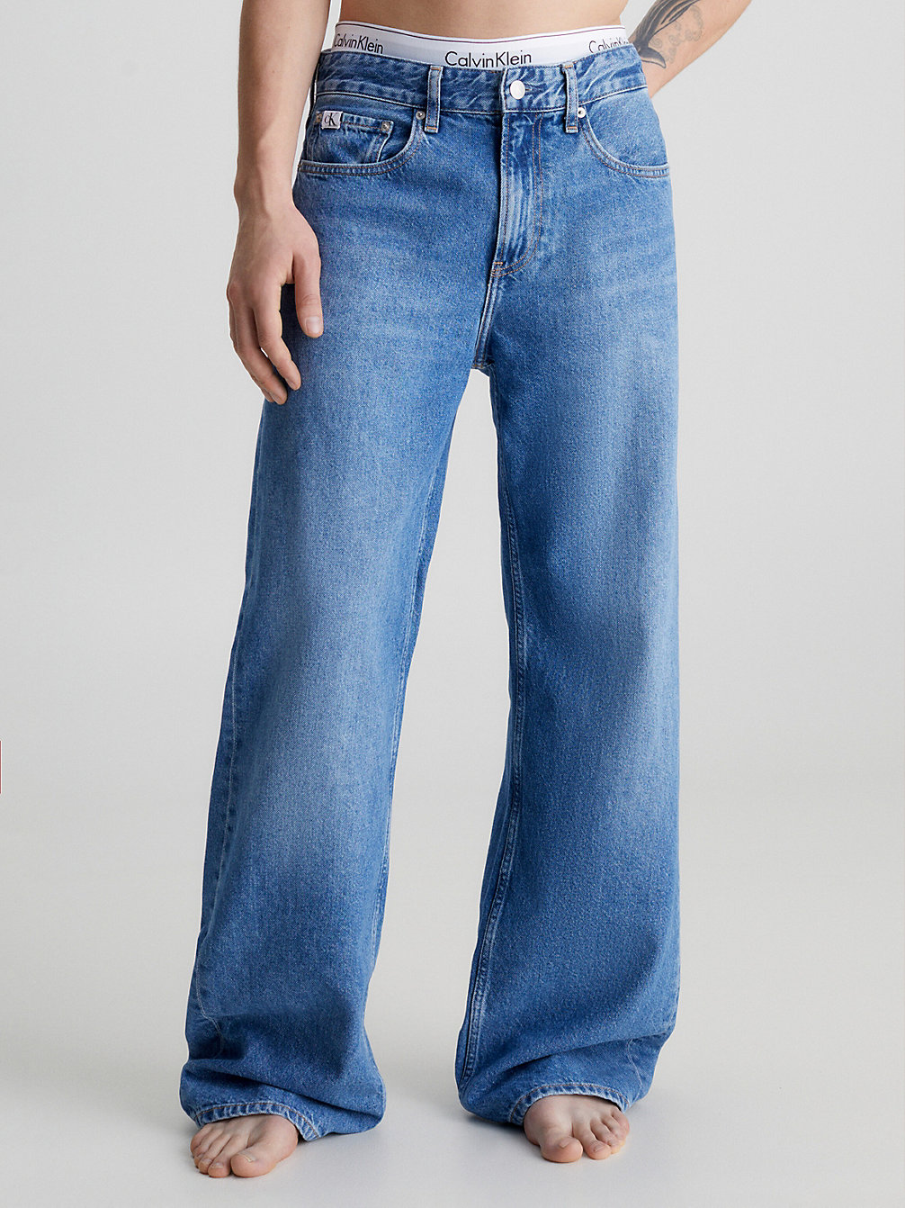 DENIM MEDIUM > 90's Loose Jeans > undefined men - Calvin Klein