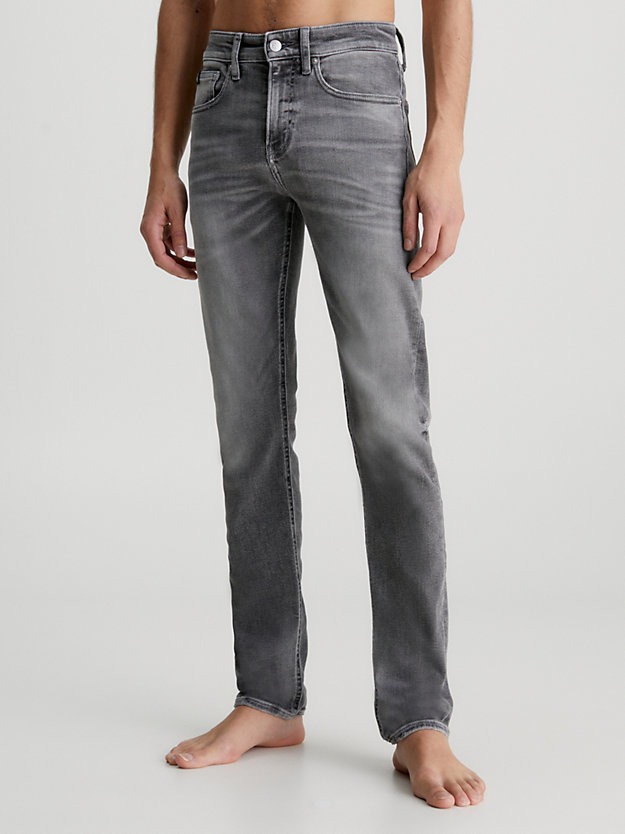 jean skinny denim grey pour hommes calvin klein jeans