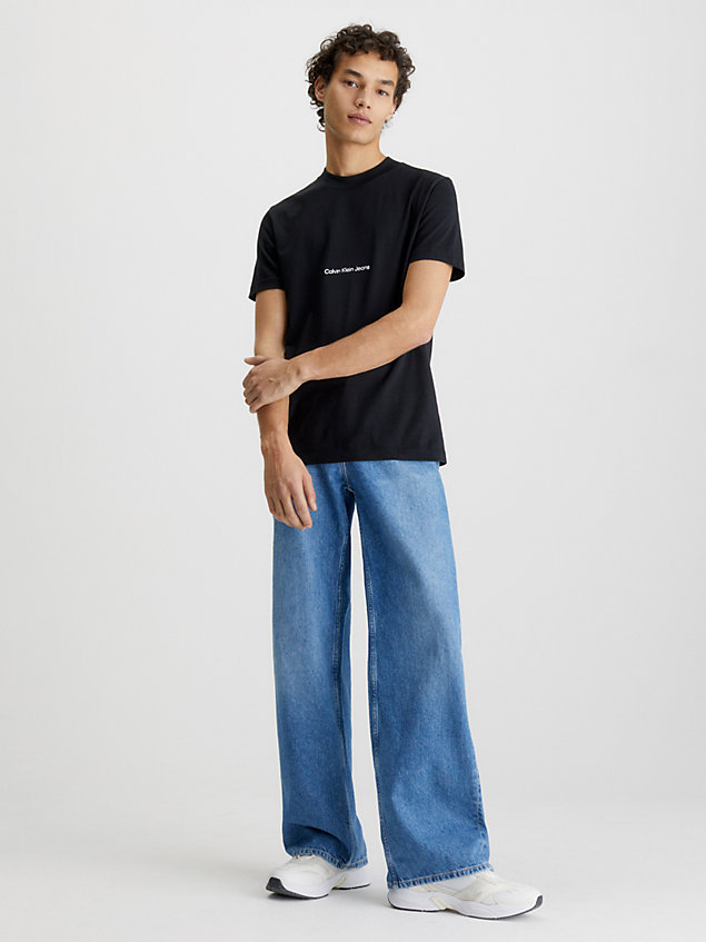 camiseta slim con logo black de hombre calvin klein jeans