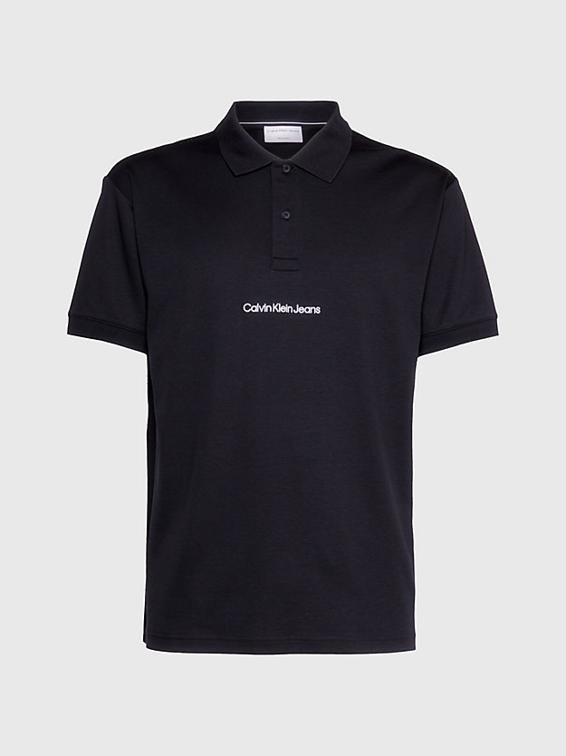 CK BLACK Relaxed Logo Polo Shirt for men CALVIN KLEIN JEANS