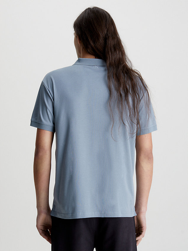 grey relaxed logo polo shirt for men calvin klein jeans