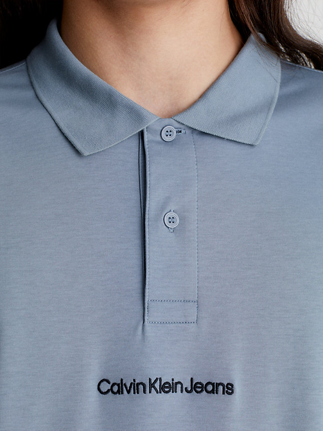 grey relaxed logo polo shirt for men calvin klein jeans
