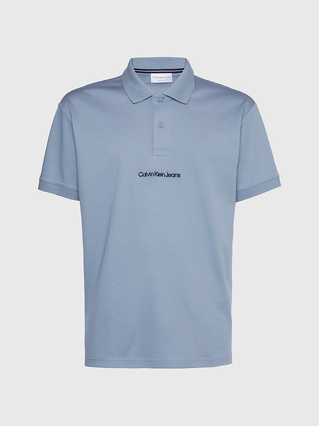 OVERCAST GREY Relaxed Logo Polo Shirt for men CALVIN KLEIN JEANS