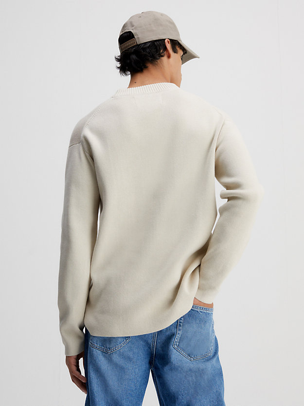 CLASSIC BEIGE Lässiger Pullover aus Bio-Baumwolle für Herren CALVIN KLEIN JEANS