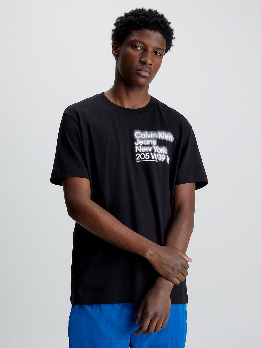 CK BLACK > Luźny T-Shirt Z Bawełny Organicznej > undefined Mężczyźni - Calvin Klein