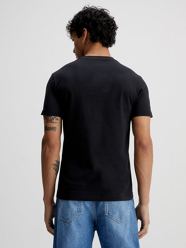 CK BLACK Slim Logo-T-Shirt für Herren CALVIN KLEIN JEANS