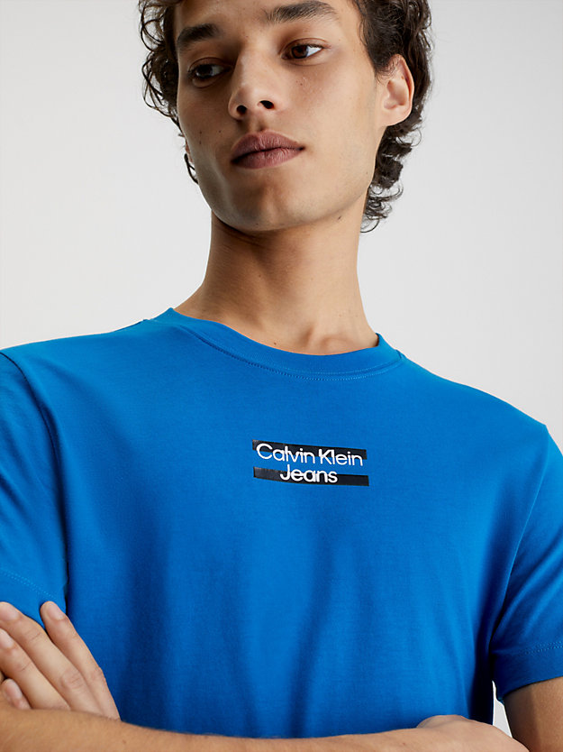 TARPS BLUE Slim Logo T-shirt for men CALVIN KLEIN JEANS