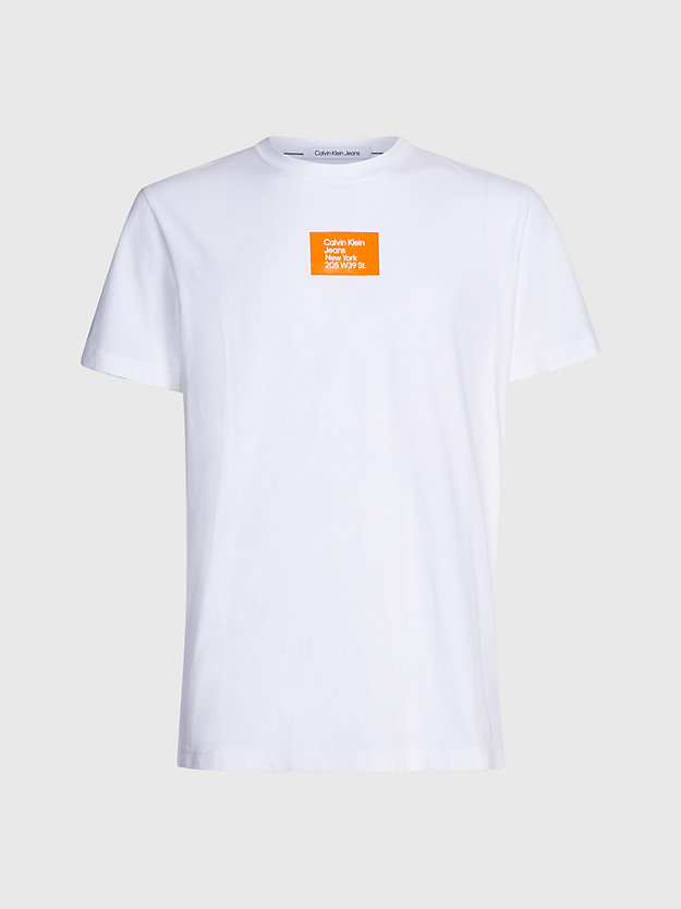 BRIGHT WHITE Badge-T-shirt für Herren CALVIN KLEIN JEANS