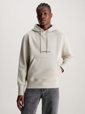 Beige calvin discount klein hoodie