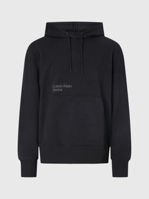 CK BLACK Relaxed Back Logo Hoodie for men CALVIN KLEIN JEANS
