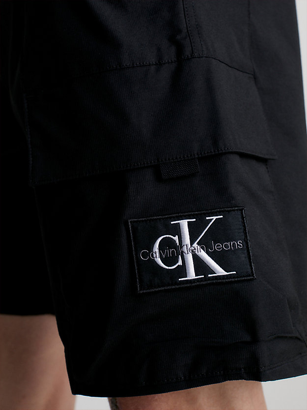 CK BLACK Cotton Nylon Cargo Shorts for men CALVIN KLEIN JEANS